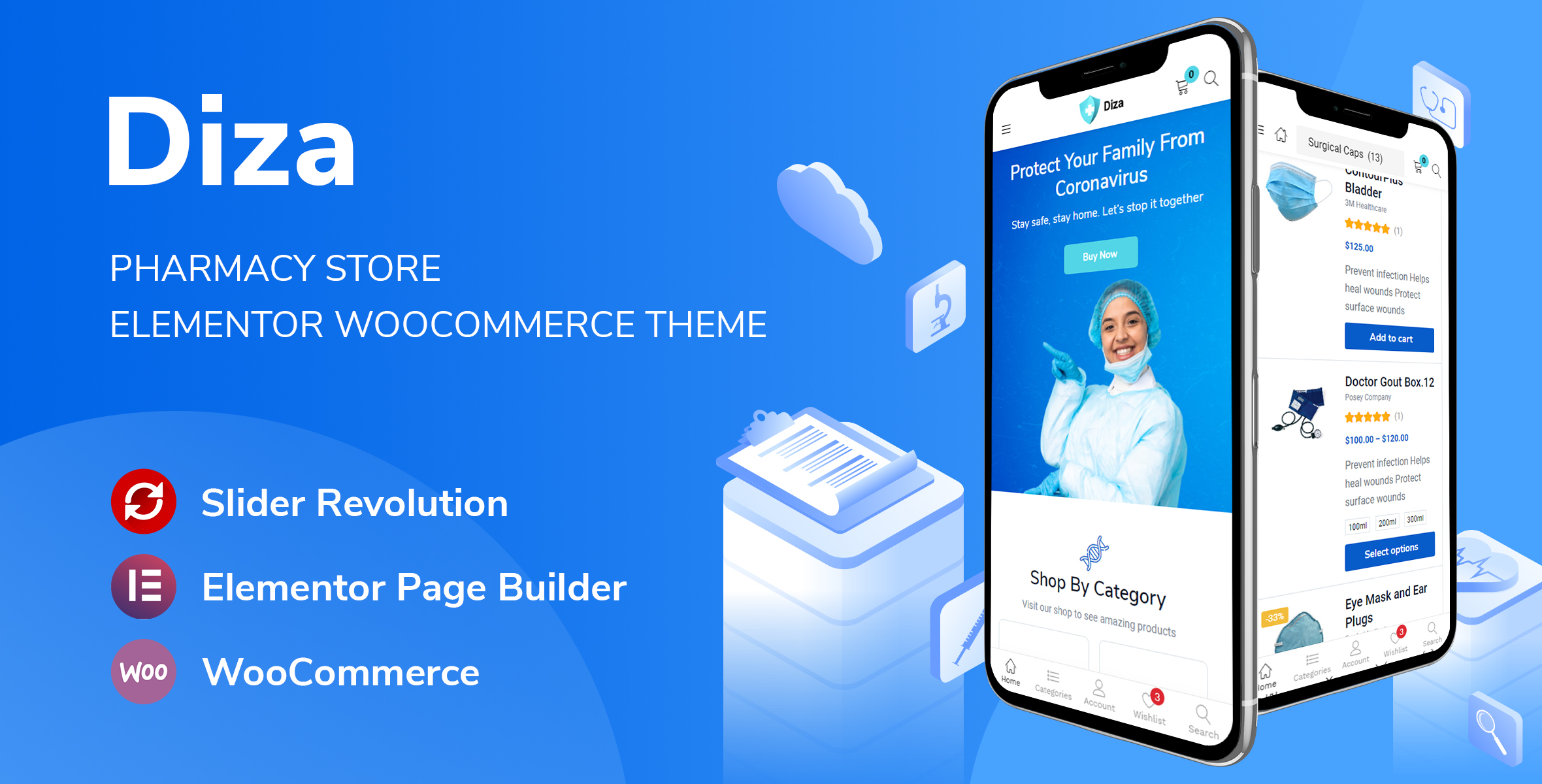 Diza v1.2.3 – Pharmacy Store Elementor WooCommerce Theme