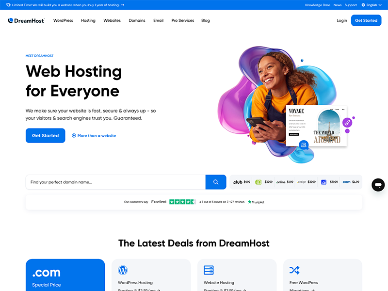 DreamHost – Best for Value for Money