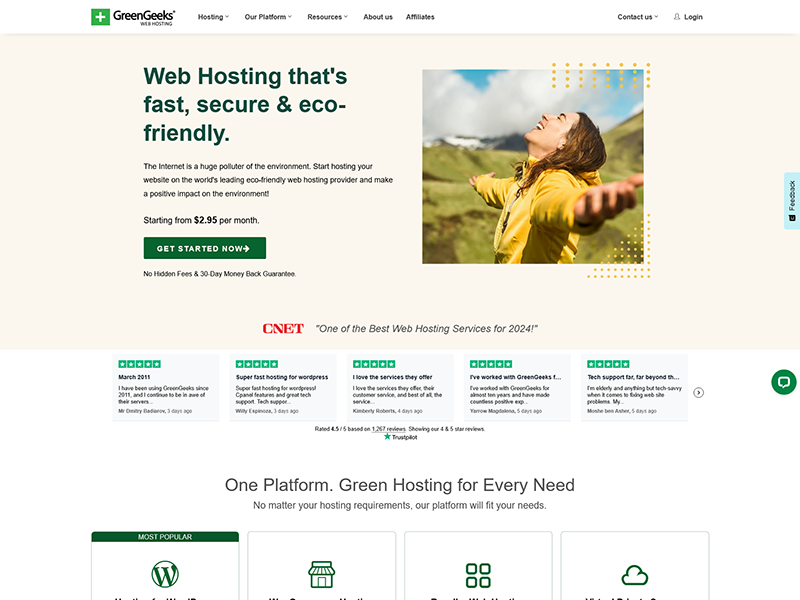 GreenGeeks – Best Eco-Friendly Hosting