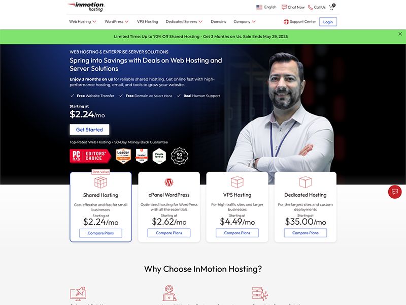 InMotion Hosting – Best for Business Websites